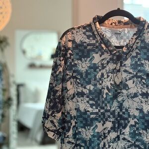 Puma Blue and White Patterned Shirt